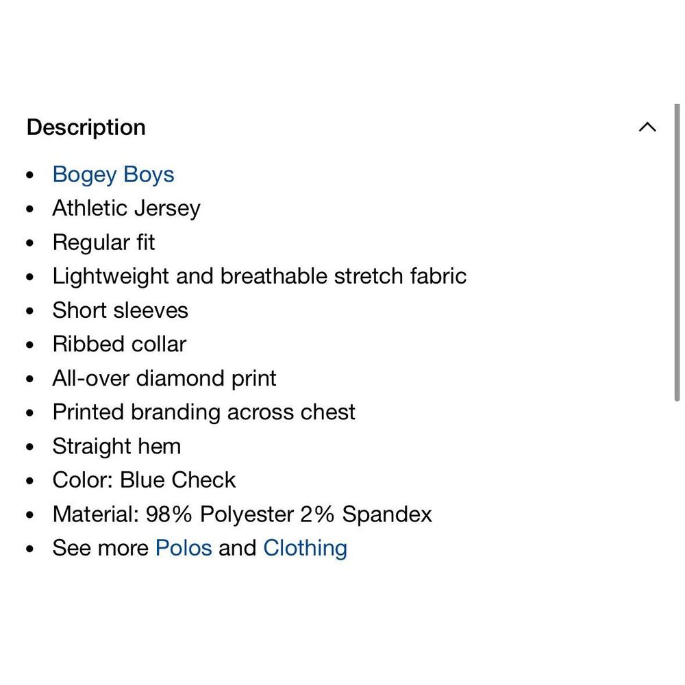 Bogey Boys Blue Checkered Short Sleeve Golf Polo Shirt Men’s Medium - Picture 2 of 6